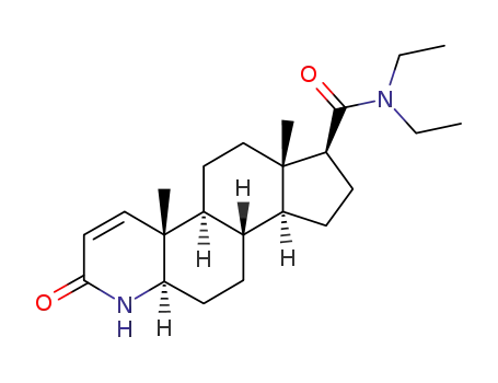 Molecular Structure of 92472-70-3 (N,N-diethyl-3-oxo-4-azaandrost-1-ene-17-carboxamide)