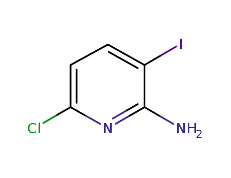 Molecular Structure of 800402-06-6 (6-chloro-3-iodopyridin-2-amine)