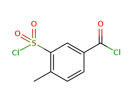 Molecular Structure of 547739-67-3 (3-chlorosulfonyl-4-methylbenzoic acid chloride)