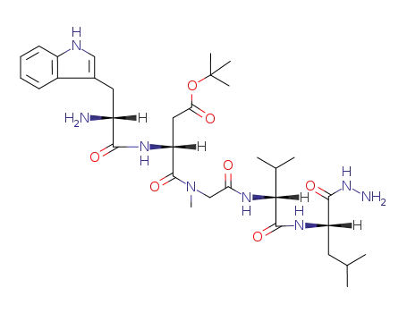 Molecular Structure of 141437-67-4 (H-D-Trp-D-Asp(O<sup>t</sup>Bu)-Sar-D-Val-Leu-NHNH<sub>2</sub>)