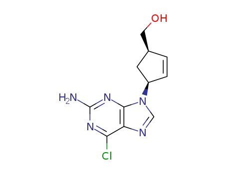 (CARBOCYCLIC-2',3'-DIDEOXYDIDEHYDRO-2-AMINO-6-CHLOROPURINENUCLEOSIDE