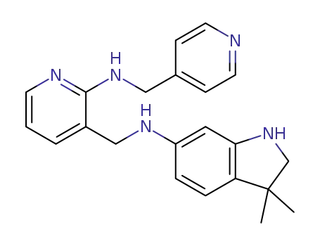 3,3-dimethyl-N-((2-(pyridin-4-ylmethylamino)pyridin-3-yl)methyl)indolin-6-amine