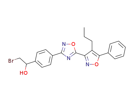 2-bromo-1-(4-(5-(5-phenyl-4-propylisoxazol-3-yl)-1,2,4-oxadiazol-3-yl)phenyl)ethanol