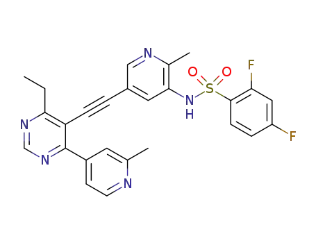 N-{5-[4-ethyl-6-(2-methyl-pyridin-4-yl)-pyrimidin-5-ylethynyl]-2-methyl-pyridin-3-yl}-2,4-difluoro-benzenesulfonamide