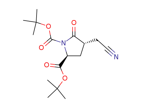 tert-butyl (2S,4S)-1-(tert-butoxycarbonyl)-4-(cyanomethyl)pyroglutamate