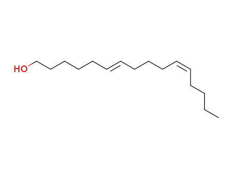 Molecular Structure of 65370-61-8 (6,11-Hexadecadien-1-ol, (Z,E)-)