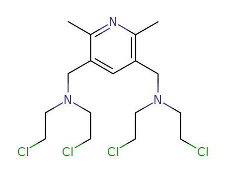 Molecular Structure of 103097-09-2 (3,5-bis-{[bis-(2-chloro-ethyl)-amino]-methyl}-2,6-dimethyl-pyridine)