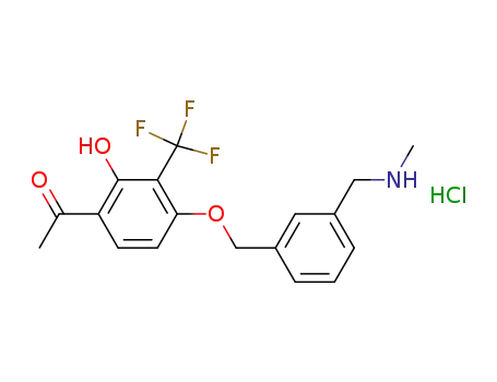 1-[2-hydroxy-4-(3-methylaminomethyl-benzyloxy)-3-trifluoromethyl-phenyl]-ethanone hydrochloride