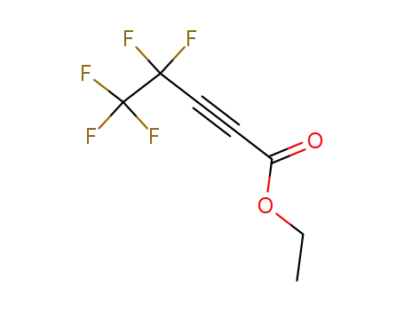 Molecular Structure of 129922-54-9 (2-Pentynoic acid, 4,4,5,5,5-pentafluoro-, ethyl ester)