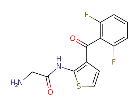 Molecular Structure of 40017-80-9 (2-Aminoacetylamino-3-(2,6-difluorbenzoyl)-thiophen)