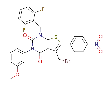 5-bromomethyl-1-(2,6-difluoro-benzyl)-3-(3-methoxy-phenyl)-6-(4-nitro-phenyl)-1<i>H</i>-thieno[2,3-<i>d</i>]pyrimidine-2,4-dione