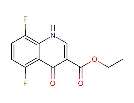 Molecular Structure of 223690-43-5 (5,8-Difluoro-4-hydroxyquinoline-3-carboxylic acid ethyl ester)