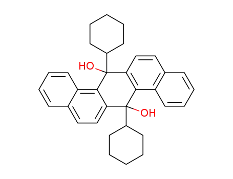 7,14-dicyclohexyl-7,14-dihydro-dibenz[<i>a,h</i>]anthracene-7,14-diol