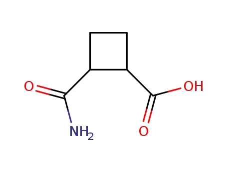 Molecular Structure of 84585-79-5 (Cyclobutanecarboxylic acid, 2-(aminocarbonyl)-, trans- (9CI))