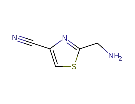 Molecular Structure of 302341-70-4 (4-Thiazolecarbonitrile,  2-(aminomethyl)-)