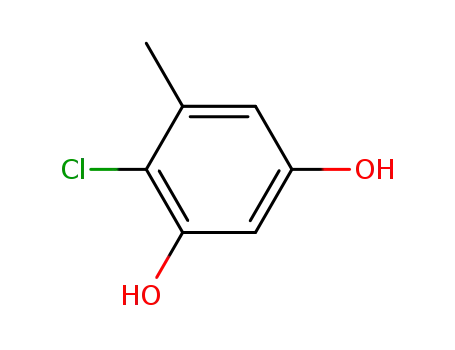 Molecular Structure of 3446-05-7 (1,3-Benzenediol,  4-chloro-5-methyl-)