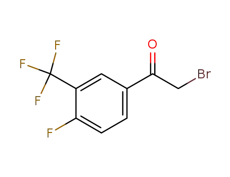 Molecular Structure of 537050-14-9 (4-Fluoro-3-(trifluoromethyl)phenacyl bromid)