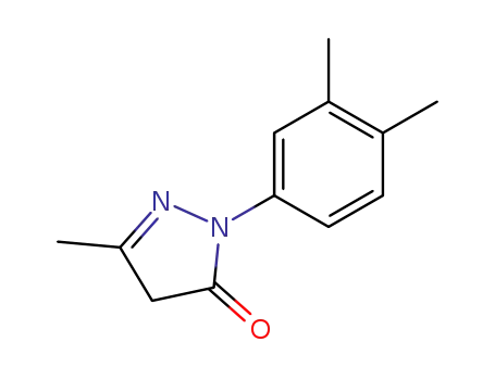 Molecular Structure of 18048-64-1 (1-(3,4-DIMETHYLPHENYL)-3-METHYL-3-PYRAZOLIN-5-ONE)