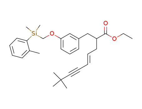(E)-2-{3-[(Dimethyl-o-tolyl-silanyl)-methoxy]-benzyl}-8,8-dimethyl-non-4-en-6-ynoic acid ethyl ester