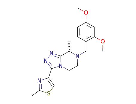 Molecular Structure of 1429558-36-0 ((S)-4-(7-(2,4-dimethoxybenzyl)-8-methyl-5,6,7,8-tetrahydro-[1,2,4]triazolo[4,3-a]pyrazin-3-yl)-2-methylthiazole)