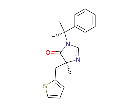 (4S)-4-Methyl-1-<(S)-1'-phenylethyl>-4-(2''-thienylmethyl)-2-imidazolin-5-on