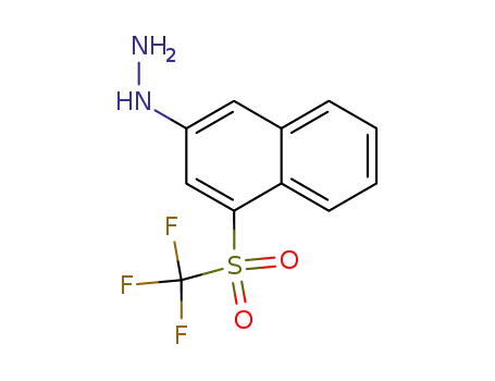 Molecular Structure of 88581-19-5 (Hydrazine, [4-[(trifluoromethyl)sulfonyl]-2-naphthalenyl]-)