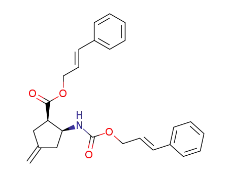 (2E)-3-phenyl-2-propenyl (1R,2S)-4-methylene-2-{[(2E)-3-phenyl-2-propenyloxycarbonyl]amino}cyclopentanecarboxylate