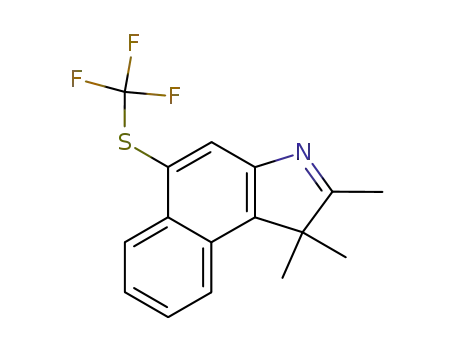 Molecular Structure of 88581-20-8 (1H-Benz[e]indole, 1,1,2-trimethyl-5-[(trifluoromethyl)thio]-)