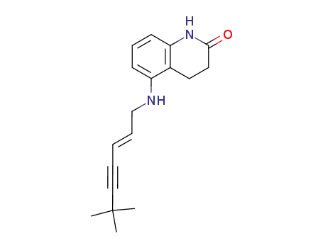 Molecular Structure of 292143-15-8 (5-(6,6-dimethyl-hept-2-en-4-ynylamino)-3,4-dihydro-1<i>H</i>-quinolin-2-one)