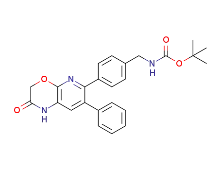 tert-butyl 4-(2-oxo-7-phenyl-2,3-dihydro-1H-pyrido[2,3-b][1,4]oxazin-6-yl)benzylcarbamate
