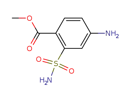 Molecular Structure of 2297-06-5 (Methyl 4-aMino-2-sulfaMoylbenzoate)