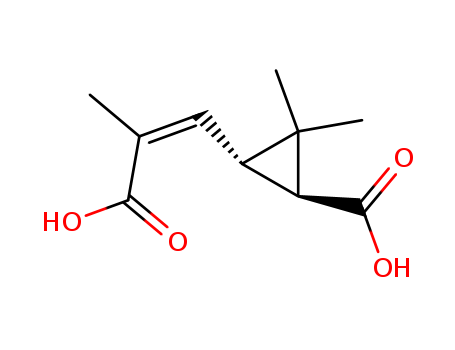 Cyclopropanecarboxylicacid, 3-(2-carboxy-1-propen-1-yl)-2,2-dimethyl-
