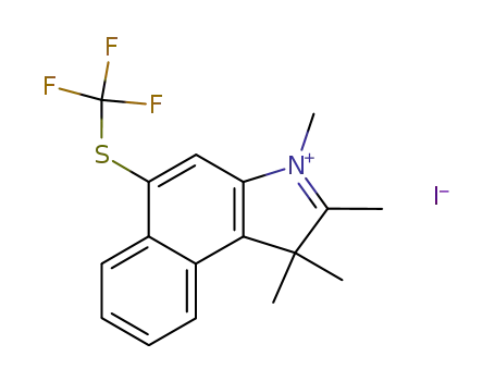 Molecular Structure of 88581-27-5 (1H-Benz[e]indolium, 1,1,2,3-tetramethyl-5-[(trifluoromethyl)thio]-, iodide)