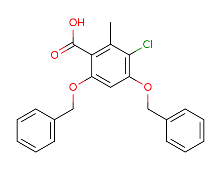 acide bis(benzyloxy)-4,6-chloro-3-methyl-2-benzoique
