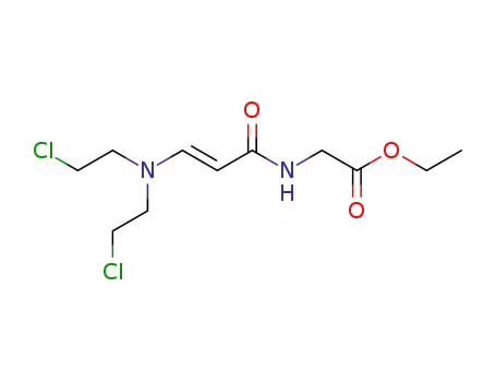 Molecular Structure of 14047-45-1 (ethyl N-{(2Z)-3-[bis(2-chloroethyl)amino]prop-2-enoyl}glycinate)