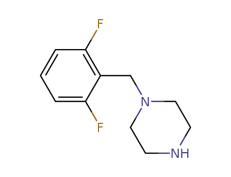 Molecular Structure of 874774-61-5 (1-(2,6-DIFLUOROBENZYL)PIPERAZINE)
