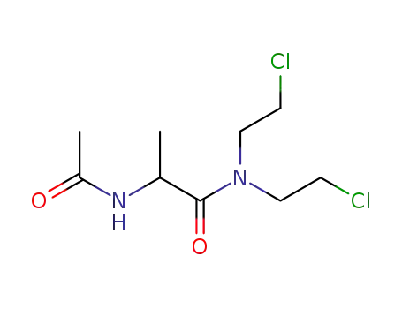 Molecular Structure of 3183-27-5 (2-acetamido-N,N-bis(2-chloroethyl)propanamide)