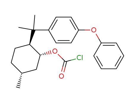 Molecular Structure of 137769-43-8 ((1R,2S,5R)-8-(4-phenoxyphenyl)menthyl chloroformate)