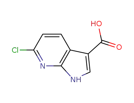 Molecular Structure of 915140-96-4 (6-chloro-1H-pyrrolo[2,3-b]pyridine-3-carboxylic acid)