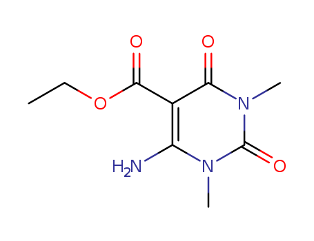 6-Amino-1,2,3,4-tetrahydro-1,3-dimethyl-2,4-dioxo-5-pyrimidinecarboxylic acid ethyl ester