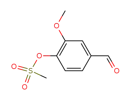 Molecular Structure of 52200-05-2 (Benzaldehyde, 3-methoxy-4-[(methylsulfonyl)oxy]-)