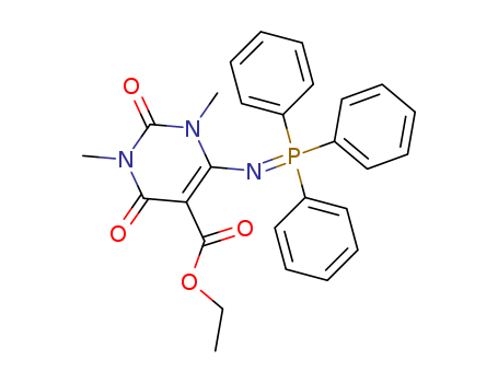 1,2,3,4-Tetrahydro-1,3-dimethyl-2,4-dioxo-6-[(triphenylphosphoranylidene)amino]-5-pyrimidinecarboxylic acid ethyl ester