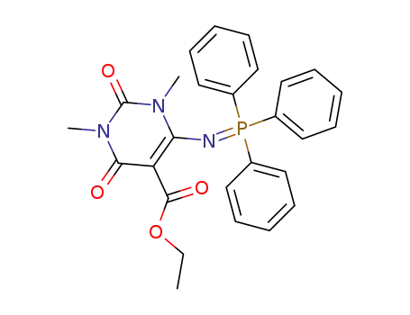 1,2,3,4-Tetrahydro-1,3-dimethyl-2,4-dioxo-6-[(triphenylphosphoranylidene)amino]-5-pyrimidinecarboxylic acid ethyl ester