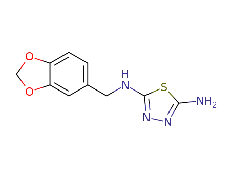 2-amino-5-[N-(1,3-benzodioxol-5-ylmethyl)amino]-1,3,4-thiadiazole