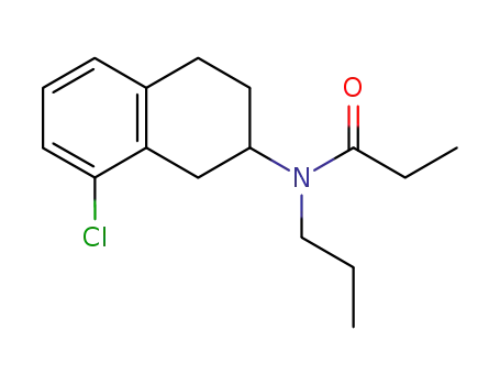 Molecular Structure of 136905-98-1 (8-chloro-2-(N-n-propyl-N-propionyl-amino)-1,2,3,4-tetrahydronaphthalene)