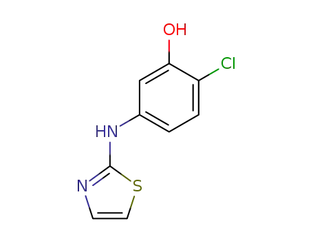 Molecular Structure of 876314-61-3 (Phenol, 2-chloro-5-(2-thiazolylamino)-)