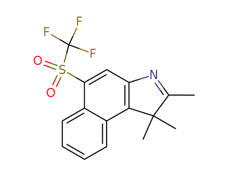 Molecular Structure of 88581-21-9 (1H-Benz[e]indole, 1,1,2-trimethyl-5-[(trifluoromethyl)sulfonyl]-)