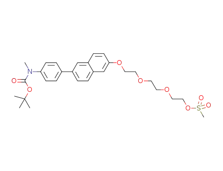 2-(2-(2-(6-(4-(tert-butoxycarbonyl(methyl)amino)phenyl)naphthalen-2-yloxy)ethoxy)ethoxy)ethyl methanesulfonate