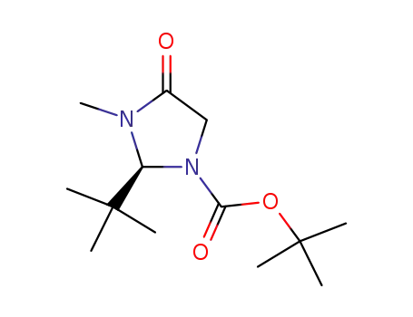 Molecular Structure of 119838-38-9 ((S)-(-)-1-(TERT-BUTOXYCARBONYL)-2-TERT-BUTYL-3-METHYL-4-IMIDAZOLIDINONE)