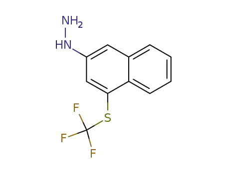 Molecular Structure of 88581-18-4 (Hydrazine, [4-[(trifluoromethyl)thio]-2-naphthalenyl]-)